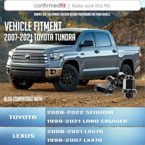 Image of Wheel Accessories Parts 20 Pcs M14x1.5 14x1.5 Thread OEM Factory Style Lug Nuts 1.8 inch Long Black 7 /8 inch 22mm Hex Fits Toyota Tundra Land Cruiser Sequoia 90942-A1001 | 611-277 | 90942-01103