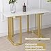 XLIHAWY Heavy Duty Metal DeskLegs, DlY Dinning Furniture Stands, Industrial Desk Base for Dressing Table Computer Desk Dining Table, 23.6/28 Inch(Gold,17.7x5.9x23.6in)