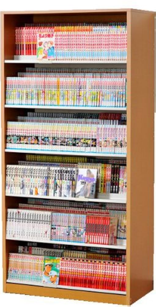 Amazon｜漫画1008冊 本棚 コミック 収納力3倍のひな壇式 (幅89cm