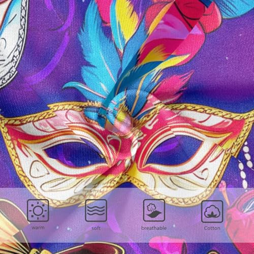 Bright Toddler Girls Underwear 2t Cotton Panties for Girl Colorful Carnival Masks Purple Briefs Undies Kids3