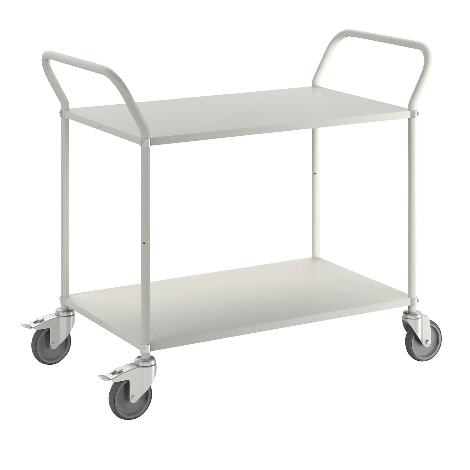 leichter Carrellino | vassoio carrello con 2 ripiani in metallo grande 125 mm girevole gest ell ruote