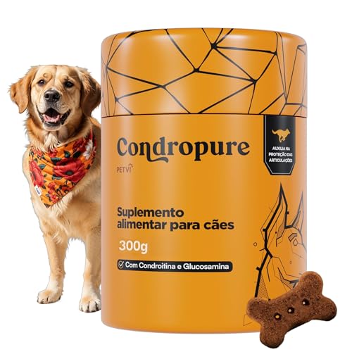 Condropure Suplemento Saboroso para Cães com Condroitina e Glucosamina | Fórmula Avançada para Articulações, 300g - PETVI