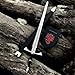 HandSmith™ Dark Sister Sword of Daemon Targaryen with Scabbard and Display Plaque - Handmade Full Metal Cosplay Replica Sword (Silver)