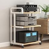Polyvalent pour les composants stéréo : ce meuble rack est une solution idéale pour votre home cinéma, salle de musique, bureau, salon ou chambre. L'étagère audio-vidéo sert d'étagère multimédia élégante et pratique, pouvant accueillir divers appareils tout en améliorant la décoration de votre espace. Parfait pour organiser et afficher votre équipement audio.