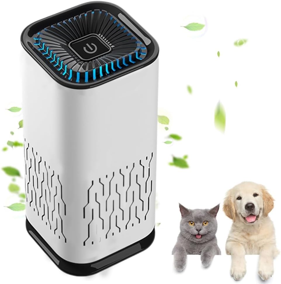 Pet Air Purifiers,Portable Mini Pet Air Purifiers For Home Pee Smell,Pet Waste,Whisper Sil...