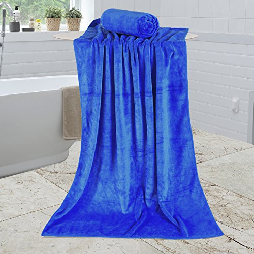 Jml Microfiber Bath Towels, Bath Towels Set 2 Pack (30" X 60") - Extra Soft And Absorbent, Quick Drying, Multipurpose Use As Bath Fitness Towel, Sports Towels, Yoga Towel, Dark Blue #TOP2