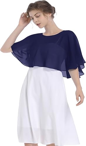 Miniatura 3 de Capelet nupcial de la boda de la gasa del cordón del encogimiento de chales y envolturas para el vestido de noche