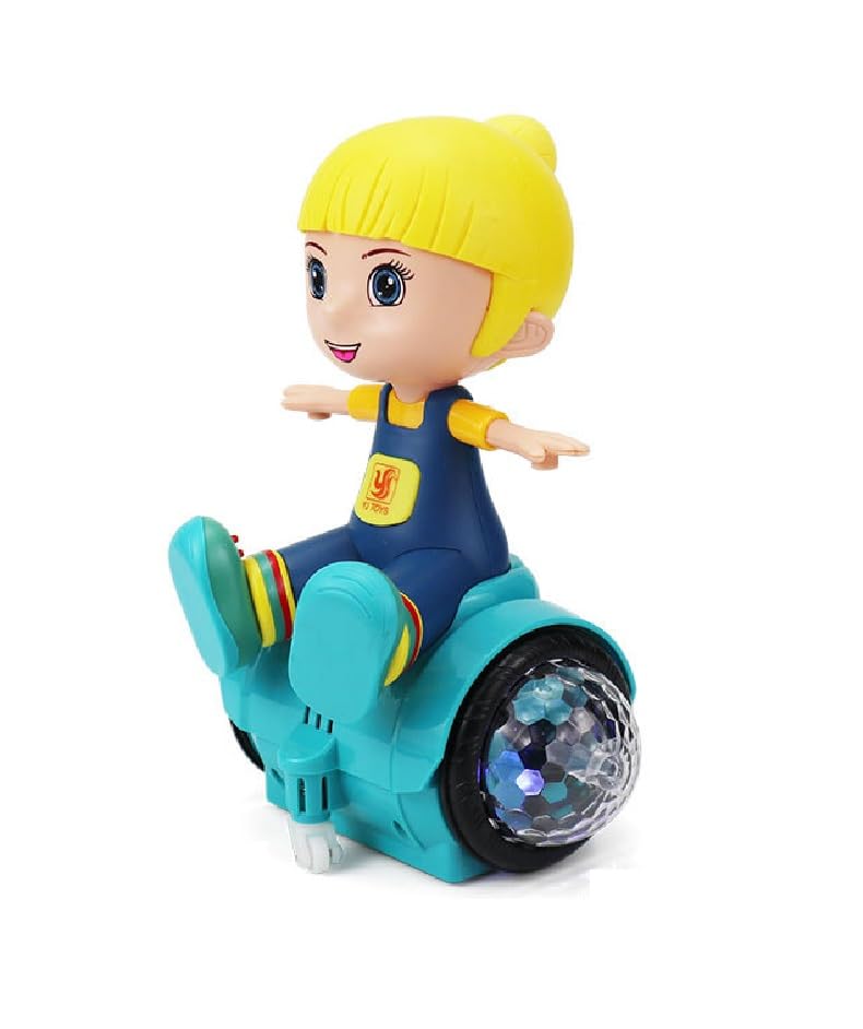 Toys Nagar 1Pcs Musical Dancing Cute Girl Doll Activity Play Center Toy 360 Degree Rotating with Flashing Lights and Bump n Go Action Toys for Kids Best Birthday/Festive Gifts for Boys & Girls