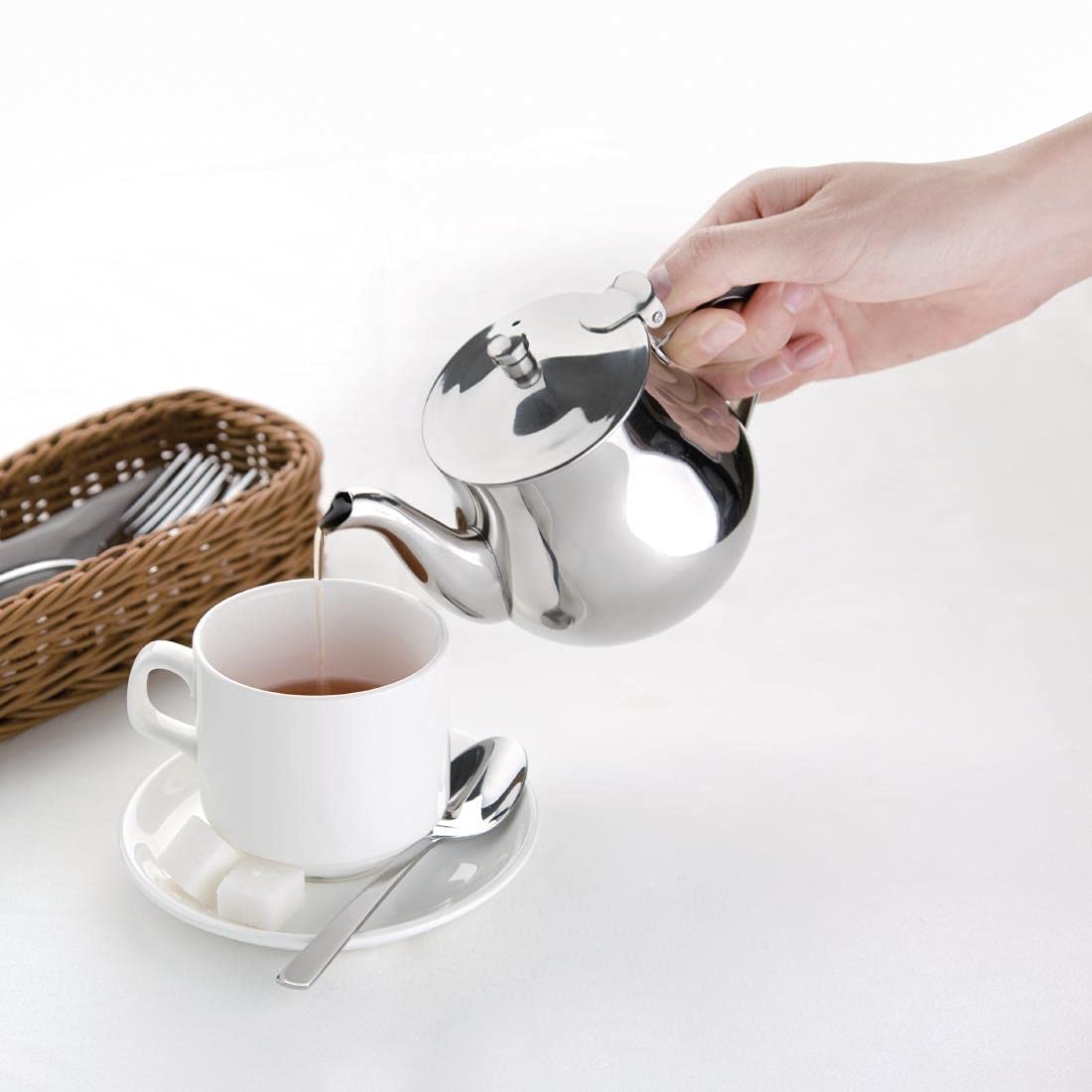 Olympia Arabian Stainless Steel Teapot 500ml - [M980]