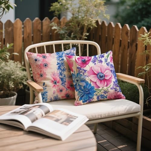 Housse de coussin violet coussin extérieur imperméable 35x35 pour chaise et lit