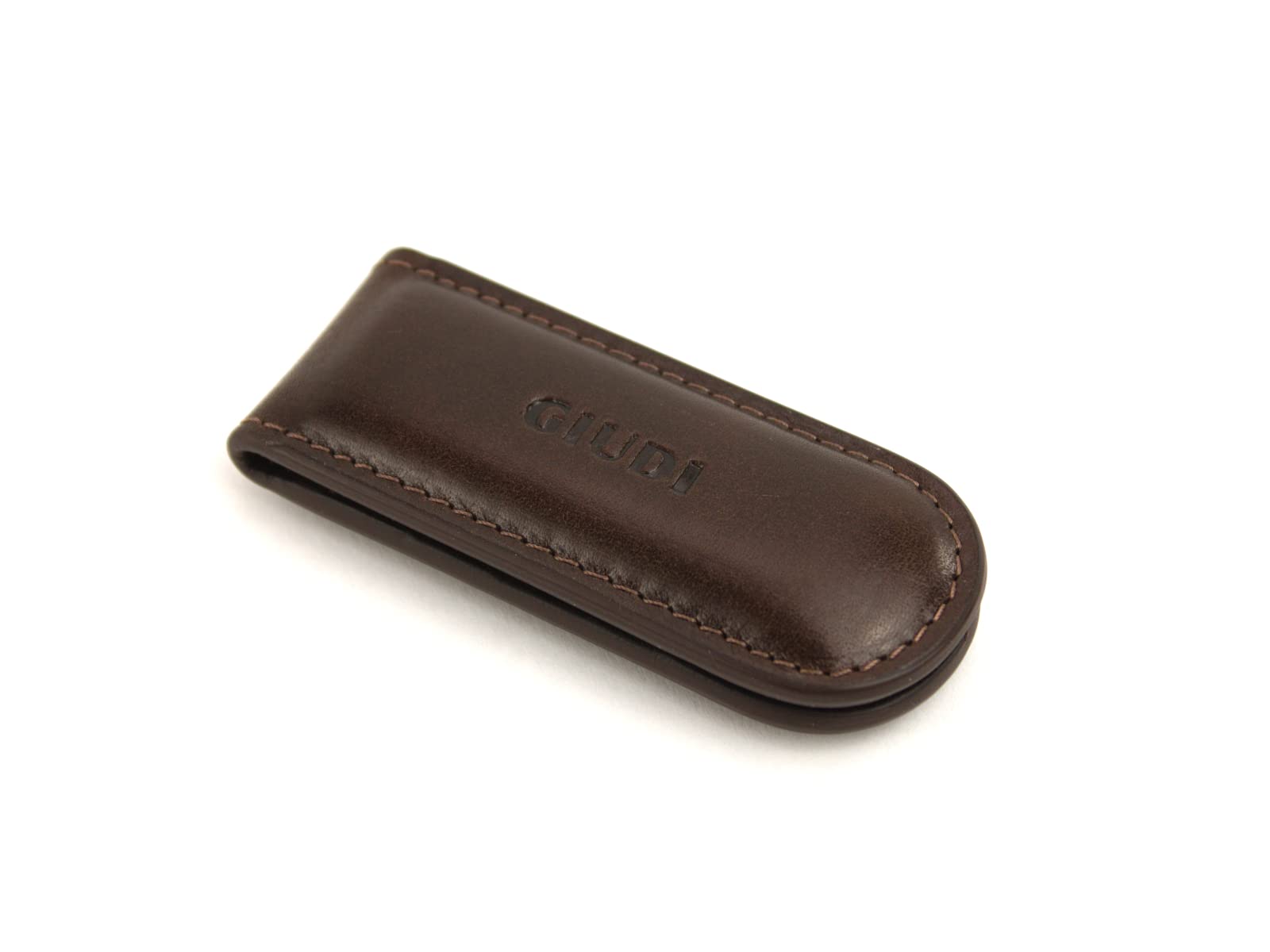 Giudi Luksusowy magnetyczny klips na pieniądze dla mężczyzn - Made in Italy - prawdziwa skóra bydlęca - smukły i minimalistyczny włoski design - silny magnes męski klips na pieniądze uchwyt na
