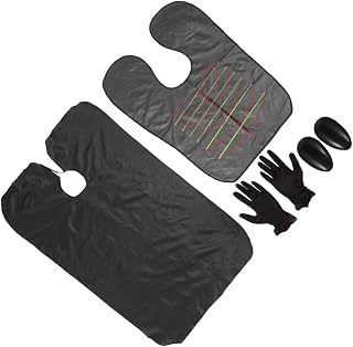 PACKOVE 4 Piezas kit de teñido de cabello color tapa cortar corte equipo capa para teñir el cabello herramienta para teñir el cabello capa de teñido el plastico Negro
