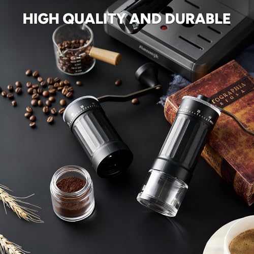 Manuelle Kaffeemühle, Tragbare Manuelle Handkaffeemühle mit 30g Kapazität, 40 verstellbare Einstellungen, Konische Mahlmühle mit ergonomischem Griff für Espresso, Pour Over Und Mehr – Bild 5
