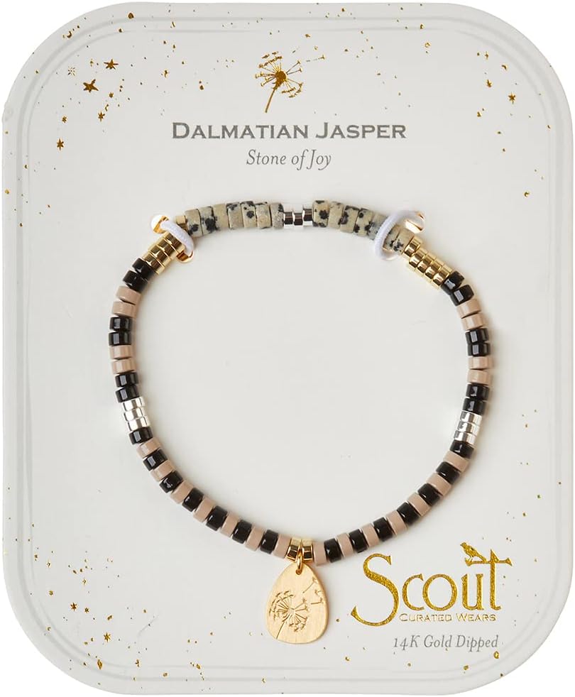 Scout Curated Wears - Intention Charm Bracelet - Dalmatian Jasper/Gold