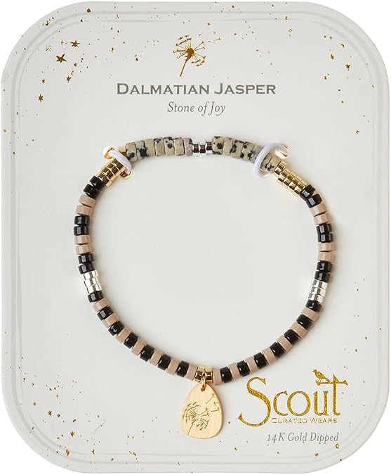 Scout Curated Wears - Intention Charm Bracelet - Dalmatian Jasper/Gold