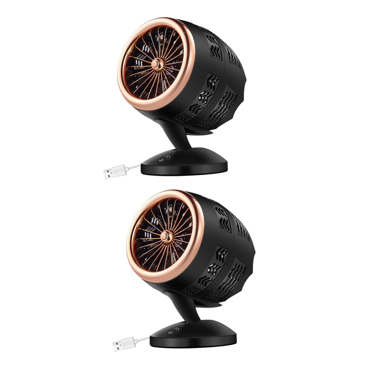 Mini ventilateur portable USB contre la chaleur au bureau | Lot de 2 rechargeables