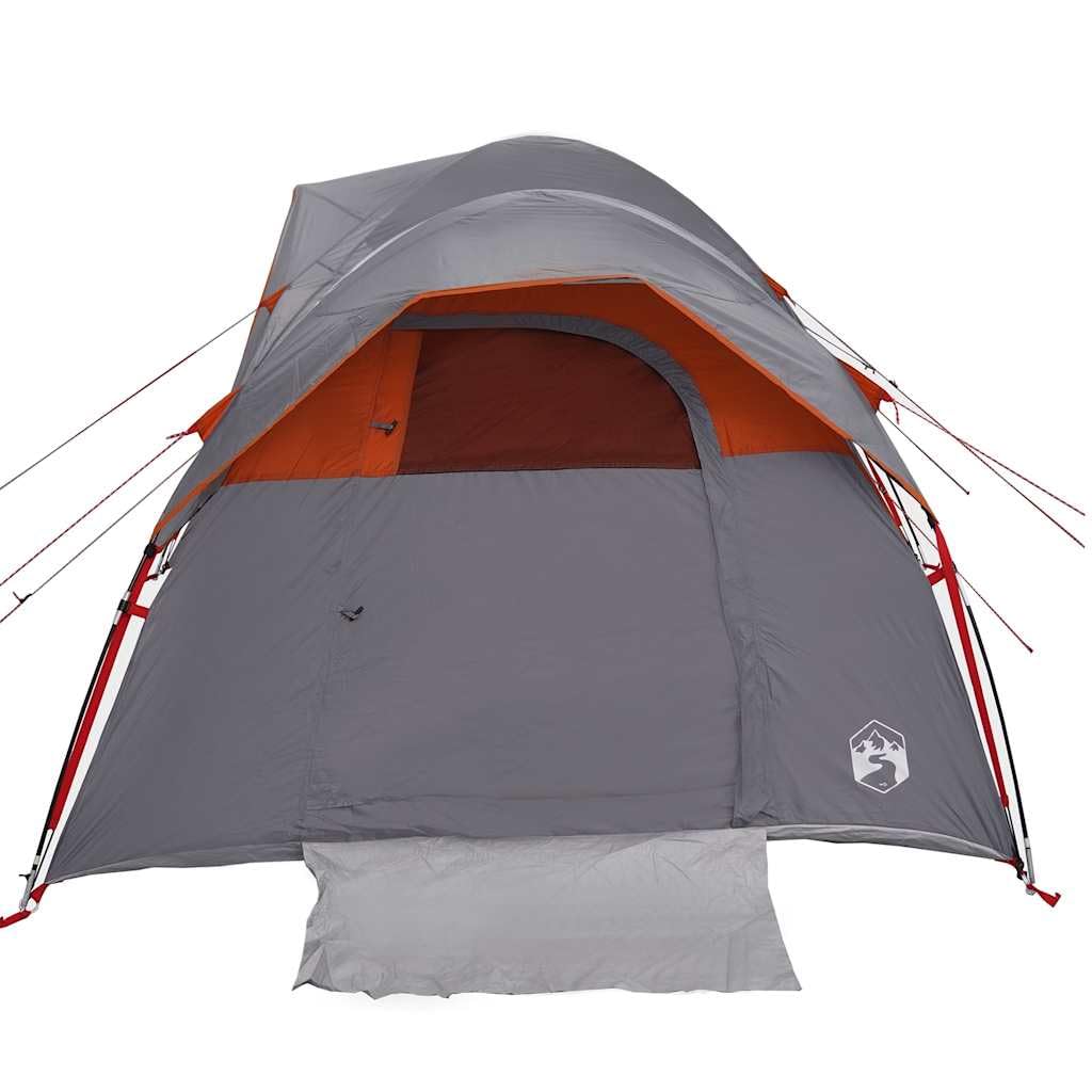Campingzelt Personen Grün wasserdicht mit E-Anschluss, abnehmbarem Überzelt, Eingängen, Schlafkabinen, leichtes Polyester, Wind- und regendicht für Outdoor Wandern Festival