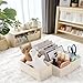 Criusia Drawer Organizer Clothes, 10 Pack Dresser Organizer for Baby Clothes, Underwear, Sock- Foldable Closet Organization and Storage Dividers Bins for Nursery, Bedroom (Beige)