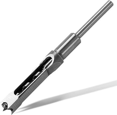 SaferCCTV Juego de brocas de agujero cuadrado para carpintero de 58 pulg (16 mm), cincel para mortaja hueca para carpintería