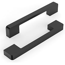 Matte Black Cabinet Pulls and Handles, 5 Inch, 6 Pack