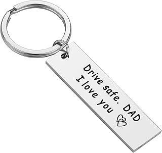 Dad Gifts from Daughter - Drive Safe Dad Keychain I Love You Father Daughter Gifts Christmas Valentines Birthday Gifts for Dad from Daughter Son