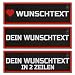 P24S 2 Stücke personalisiertes, benutzerdefinierter Klettsticker mit buntem Rahmen und Zwei Textzeilen (Groß) (Rot)