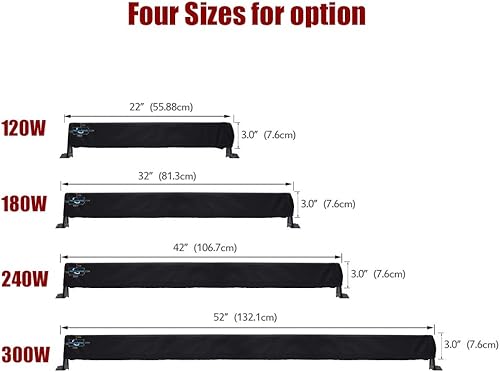 Miniatura 7 de MICTUNING Cubierta universal para barra de luz LED recta y curvada de 22 pulgadas - Resistente al agua, al viento, al polvo, a la nieve y a los