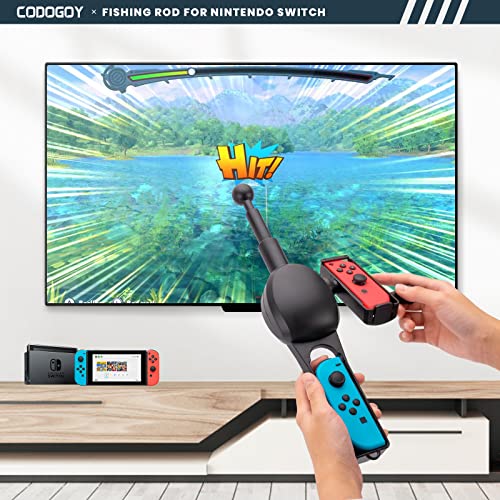 Fishing Rod Hand Grip For Nintendo Switch, Codogoy Fishing Game Accessories Compatible With Nintendo Switch Fishing Star World Tour, Legendary Fishing - Nintendo Switch Standard Edition And Bass Pro Shops - The Strike Championship Edition #TOP5