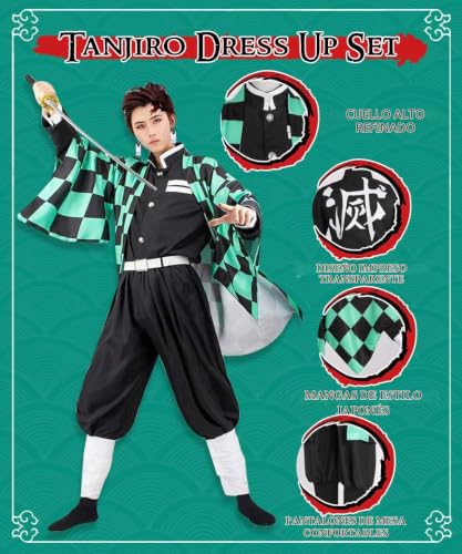 Miniatura 2 de Yydsxk Cosplay Demon Slayer, Disfraz De Nezuko Tanjirou Kochou Shinobu Kanroji Mitsuri, Conjunto De Capa Kimono, Regalo Para Niños Adulto, Disfraz De Nezuko Para Carnaval