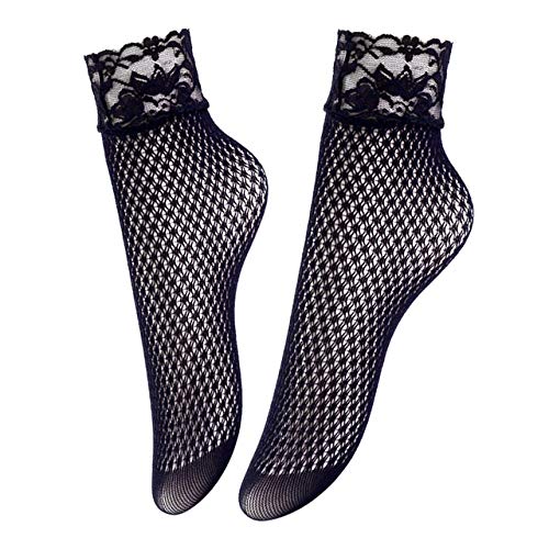 Tvoip 6 Pairs Multicolor Vintage Lace Women Socks Streetwear Party Dress Socks Elegant Ladies Hollow Out Sexy Ankle Short Fishnet Sock Calcetines Mujer4