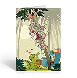 Stonehouse Collection Funny Gator Holiday Card - 18 Boxed Christmas Cards and Envelopes - USA Made (Standard)