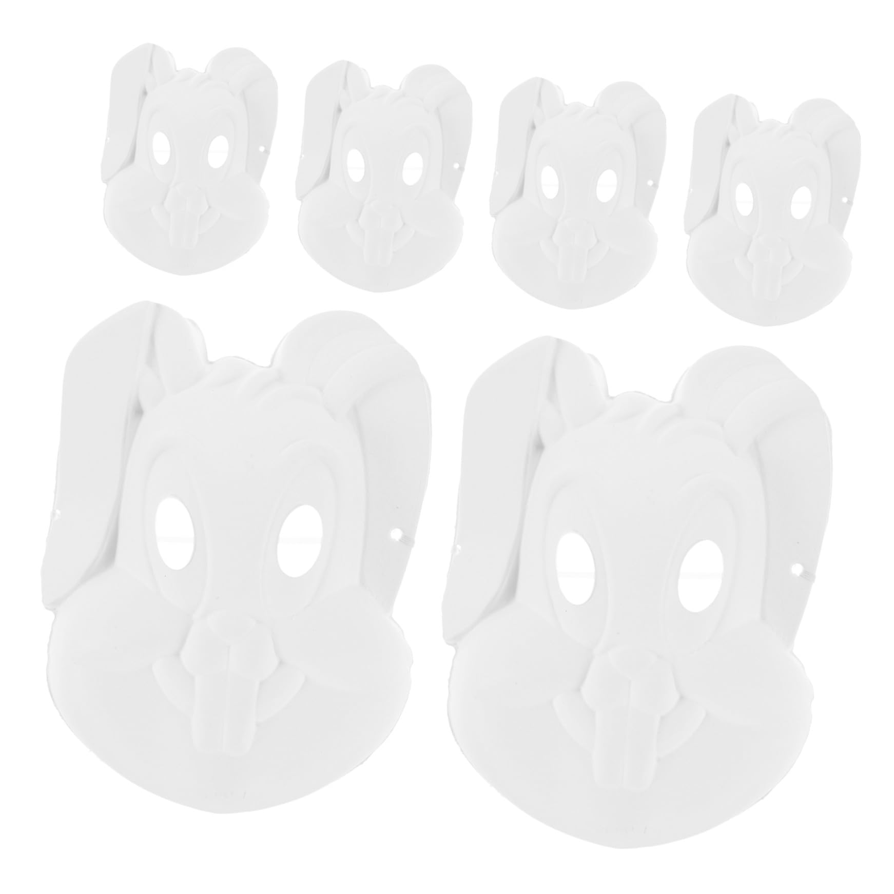 Alasum 12pezzi Maschere Fatte Mano Pulp Per Da Maschere Vuote Forma Di Coniglio Per Feste Attività Artistiche e Halloween