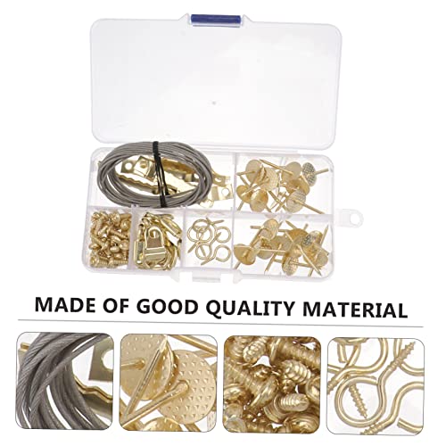 Image of 1Set Photo Frame Hanging Hook Kit Versatile Hardware Accessories for Indoor Outdoor Use Includes Hook Models Supplementary Screws for Home Office School Decor