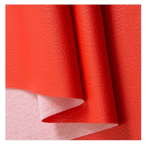 Tissu cuir simili rouge de 1.4x4m souple pour la rénovation de chaises et canapés
