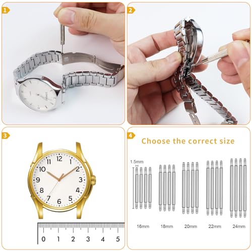 Ultimate Watch Link Removal kit - Adjustable Bracelet Repair & Resizing, Watch Band Remover, Screwdriver, Hammer, Pin Punch, Watch Back Remover - Includes Storage Box - Thumbnail 5