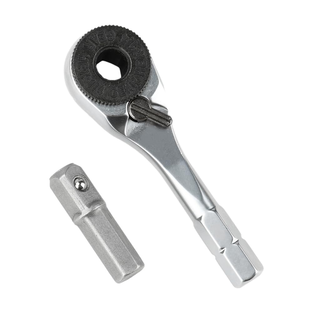 Jnchdghwa As Shown Diy Tool 1/4" 6.35Mm Stainless Steel Ratchet Wrench Hexagon Torque Wrench Quick Socket