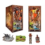 QmXCyzl DIY ドールハウス おもちゃ屋 ミニチュア 家具 ルームデコレーション クラフトキット 含 ダストカバー む タッチLEDスイッチ 大人の贈り物 誕生日初心者向け キット(時計の影) (ウィリアム・グーバーグ)