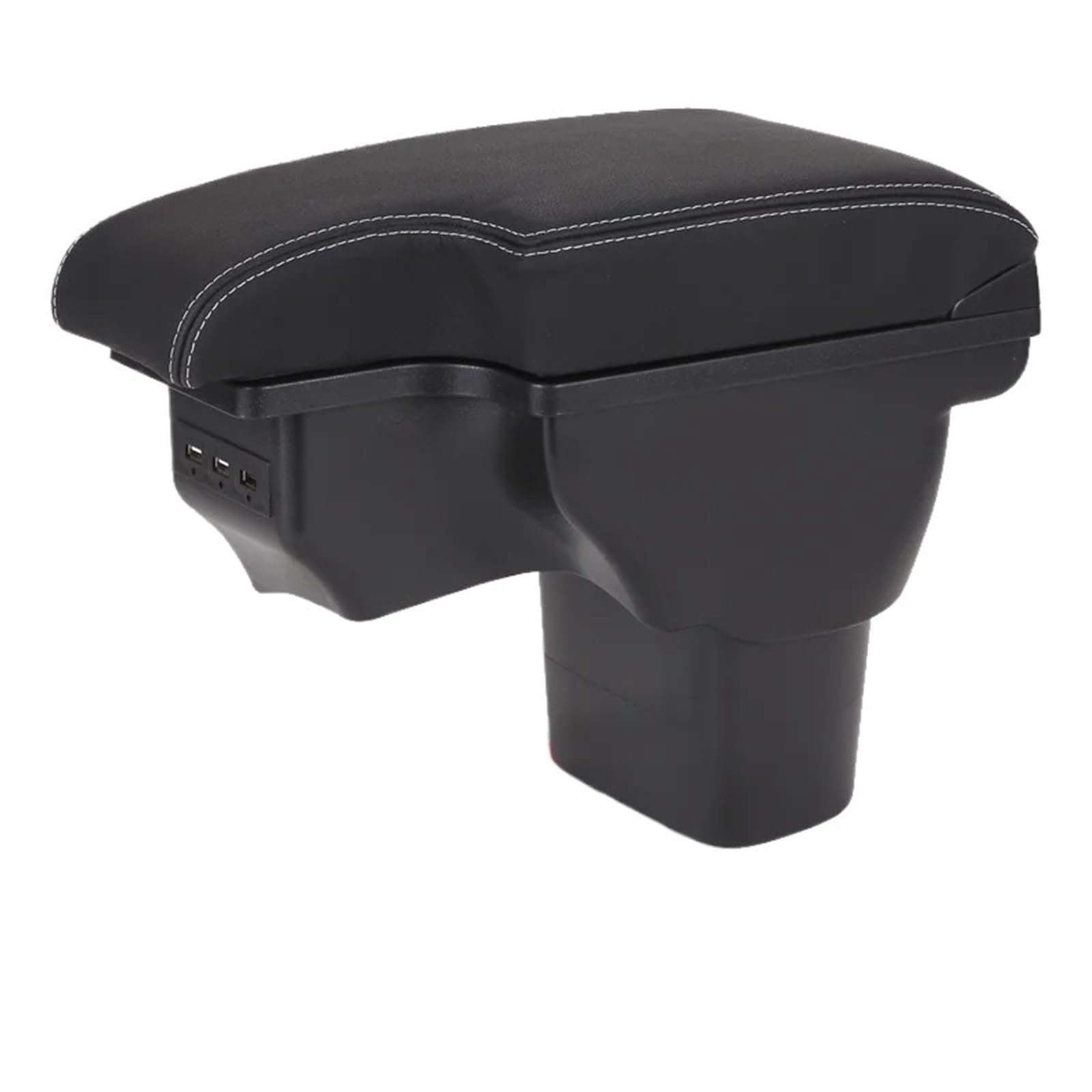 XINQQDC Console Armrest Armrest Box Fit For Infiniti ESQ Car Armrest 2010-2019 Accessories Interior Storage Box Retrofit Parts USB Car Armrest Organizer(B3 White line Corium)