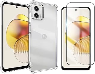 Kit Capa Capinha Para Motorola Moto G73 5g Tela de 6.5 Case Air Anti Impacto Transparente + Película De Vidro Temperado 3d Full Cover (Transparente + Vidro 3d)