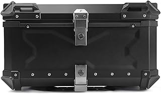 AGGJ Motorcycle Rear Box Aluminium Top Case Luggage,45L 55L 65L 80L 100L Top Case Scooter Suitcase,Alloy Storage Box, Motorcycle Boot Universal Top Case B,80L