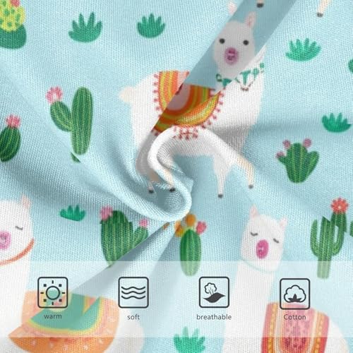 Cute Cartoon Llamas Blue Cute Panties Girl Girls Underwear Toddlers Cotton Pattern Briefs Undies Kids 2t3