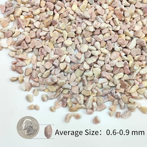 Image of 2lbs Peach Pebbles for Plants, 3 /8inch Small Rocks, Natural Polished Pebbles, River Rocks for Succulent Cactus Plants, Vases, Aquariums, Gardening