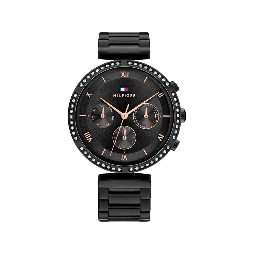 Tommy Hilfiger Quartz Multifunction Black Dial Watch for Women-NETH1782390 (B09H3F9DM5) Amazon Price History, Amazon Price Tracker