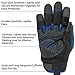 MSUPSAV Anti-Vibration Work Gloves Men,Cut Resistant Safety Impact Glove,Heavy Duty,TPR Protection,Touchscreen,Extra Large,Blue+Black