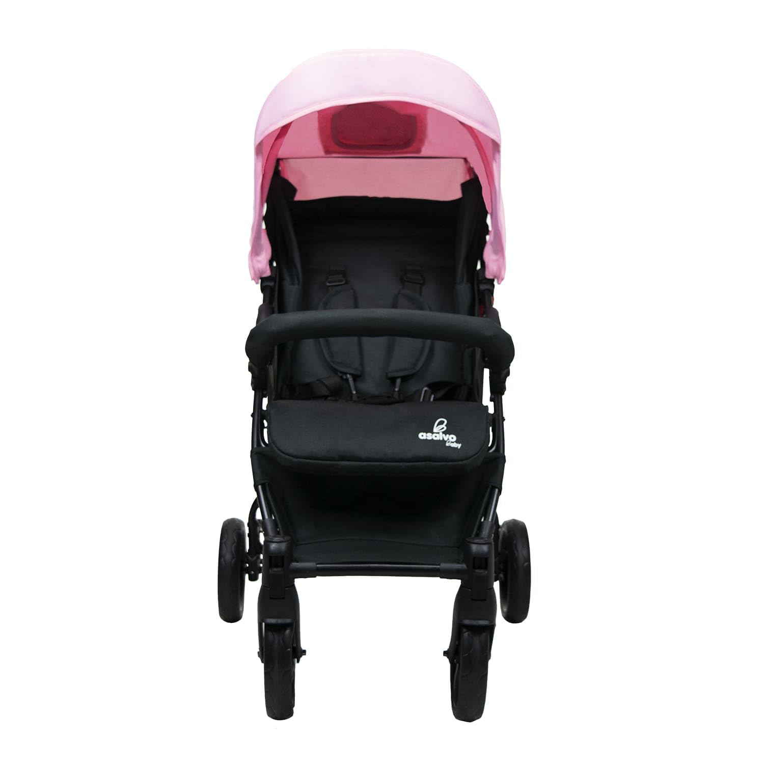 Asalvo CÁDIZ Silla de Paseo Ultraligera para bebé, Carrito de paseo, Respaldo Reclinable, Cochecito urbano, Arnés 5 Puntos, SPF50+, Capota con Ventana, Manejable y Máxima Seguridad, Hasta 17 kg, Rosa