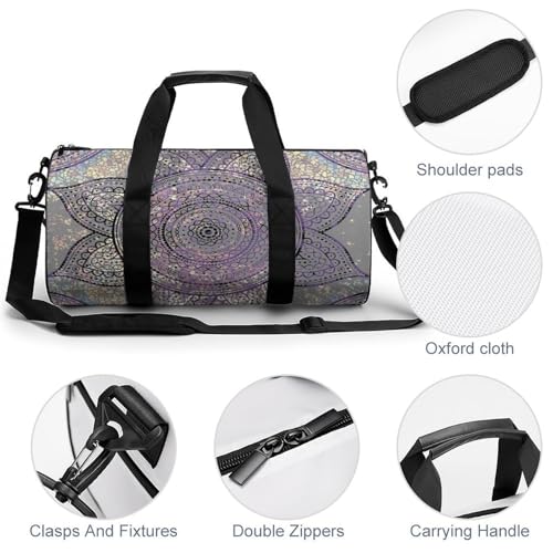 Sac de sport fleur mandala compact pour simplifier vos voyages - 5
