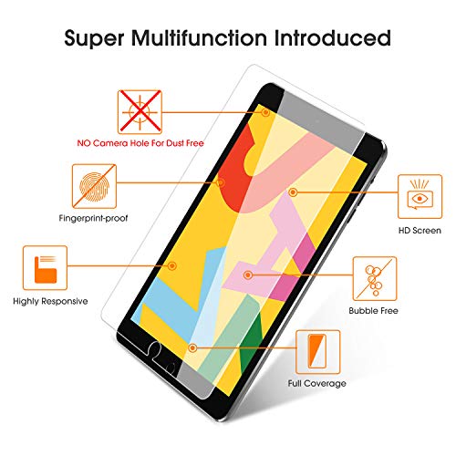 [2 Pack] OMOTON Screen Protector for iPad 7th Generation (10.2 Inch, iPad 7, 2019) / iPad Air 3 2019 / iPad Pro 10.5 - Tempered Glass/High Definition/Bubble Free