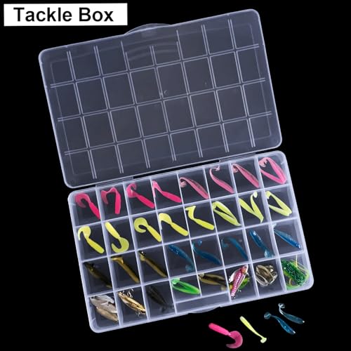 Image of DUOFIRE 32 Grids Bead Organizer, Craft Organizers and Storage with Fixed Compartment, Plastic Bead Storage for Jewelry Beads Earring Tool Fishing Hook Small Accessories