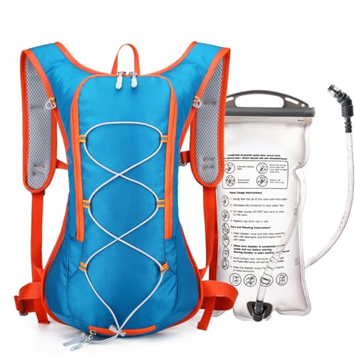 Image of 12L Hydration Backpack for Women and Men- Lightweight Hydration Pack with 2L Water Bladder, Water Pack for Hiking,Cycling,Rave and Running, Adjustable Chest Straps and Reflective