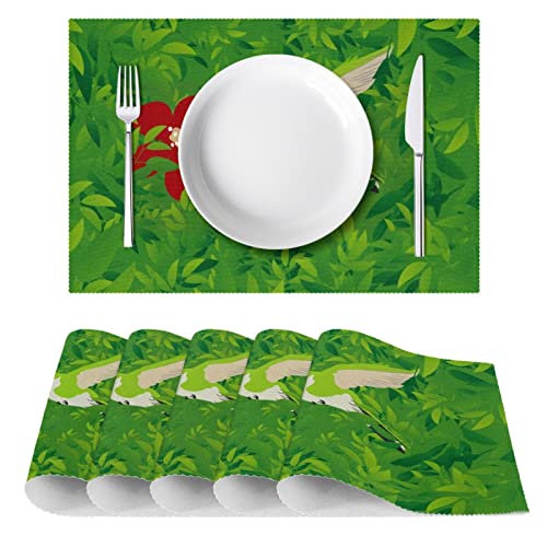 Set de table colibri lavable pour éliminer les taches et protéger des rayures